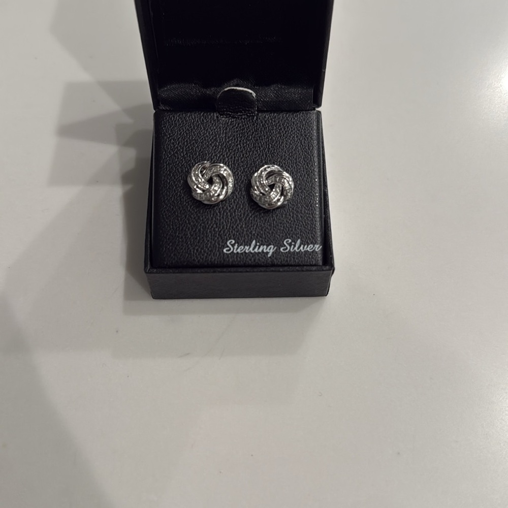 R. H. Macy and Co Diamond 1/10 CTW Earrings-Authentic-NIB